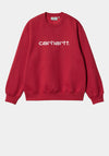 Carhartt Logo Sweatshirt, Arcade & White