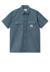 Carhartt WIP Master Short Sleeve Shirt, Storm Blue