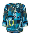 Cecil Printed Tunic Top, Teal Multi