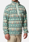 Columbia Helvetia Half Snap Button Fleece, Green & Beige Multi