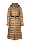 Calvin Klein Womens Belted Quilted Coat, Safari Canvas