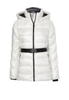 Calvin Klein Womens Belted Quilted Jacket, White