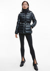 Calvin Klein Womens Belted Quilted Jacket, Black