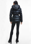 Calvin Klein Womens Belted Quilted Jacket, Black