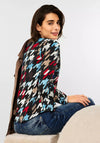 Cecil Bold Houndstooth Print Blouse, Black Multi