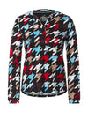 Cecil Bold Houndstooth Print Blouse, Black Multi