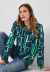 Cecil Modern Abstract Print Blouse, Deep Blue Multi