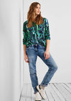 Cecil Modern Abstract Print Blouse, Deep Blue Multi