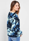 Cecil Tropical Floral Blouse, Navy & Blue