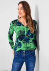 Cecil Tropical Floral Blouse, Green Multi