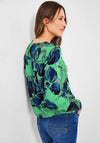 Cecil Tropical Floral Blouse, Green Multi