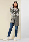 Cecil Hooded Long Knit Cardigan, Grey