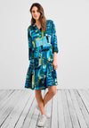 Cecil Multi Print Smock Dress, Teal Multi