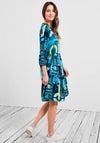 Cecil Multi Print Smock Dress, Teal Multi