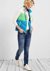 Cecil Colour Block Short Gilet, Club Blue Multi