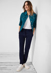 Cecil Short Denim Jacket, Teal Blue