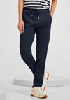 Cecil Causal Jersey Slim Leg Joggers, Navy