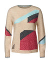 CECecil Shape Pattern Light Jumper, Beige Multi