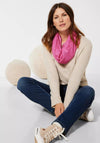 Cecil Check Loop Scarf, Frosted Rose