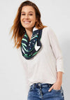 Cecil Print Loop Scarf, Navy Green Multi