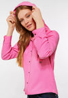 Cecil Hooded Button Shirt, Frosted Rose