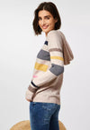 Cecil Cosy Stripe Front Sweater, Beige Melange Multi