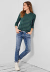 Cecil Knit Stripe Sweater, Navy Multi