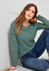 Cecil Knit Stripe Sweater, Green Multi