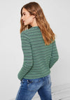 Cecil Knit Stripe Sweater, Green Multi