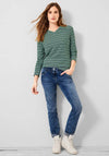 Cecil Knit Stripe Sweater, Green Multi