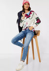 Cecil Ikat Print Sweatshirt, Vanilla Multi