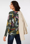 Cecil Multi Colour Leaf Print Blouse, Khaki