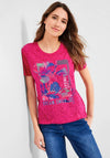 Cecil Graphic Print T-Shirt, Burn Out Pink