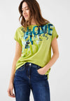 Cecil Love Wording Print T-Shirt, Lime