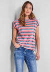 Cecil Striped Tie Hem T-Shirt, Multi