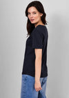 Cecil Tunic Neck T-Shirt, Navy