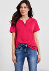 Cecil Tunic Neck T-Shirt, Strawberry Red