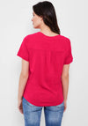 Cecil Tunic Neck T-Shirt, Strawberry Red