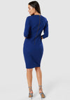 Closet London Chain Link Pencil Dress, Navy