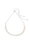 Coeur De Lion Dancing Freshwater Pearls Necklace, Silver