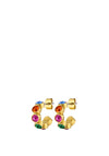 Dyrberg/Kern Jenna Rainbow Small Hoop Earrings, Gold Multi