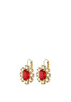 Dyrberg/Kern Valentina Drop Earrings Gold & Red