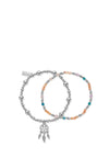 ChloBo Dusky Dreams Set of 2 Bracelets, Silver