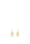 Absolute Crystal Circle Drop Earrings, Gold