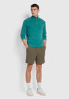 Farah Jim Quarter Zip Sweatshirt, Mallard Green