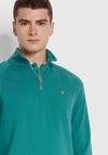 Farah Jim Quarter Zip Sweatshirt, Mallard Green