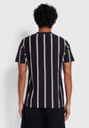 Farah Peralta Vertical Stripe T-Shirt, True Navy