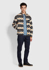 Farah Vail All Over Print Full Zip Fleece, True Navy