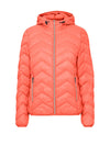 Fransa Outdoors Quilted Short Jacket, Coral