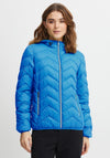 Fransa Outdoors Quilted Short Jacket, Azure Blue